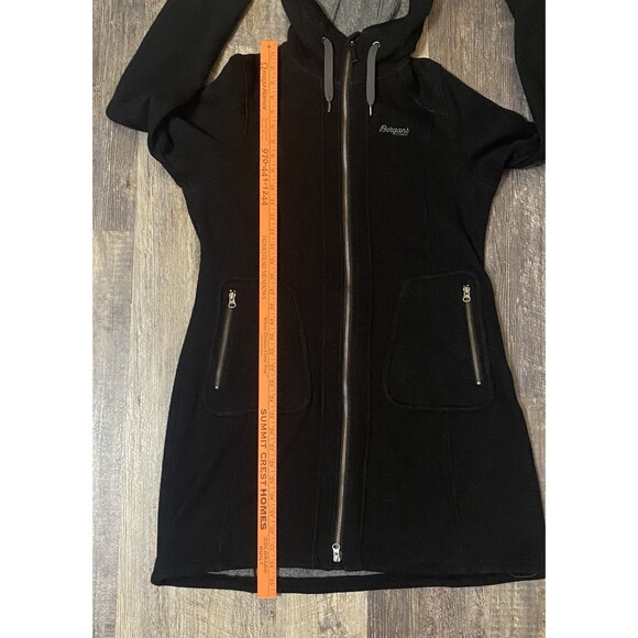 Bergans of Norway Myrull Lady Coat Black Wool Hooded Jacket Women's Large 1880 - Picture 14 of 16